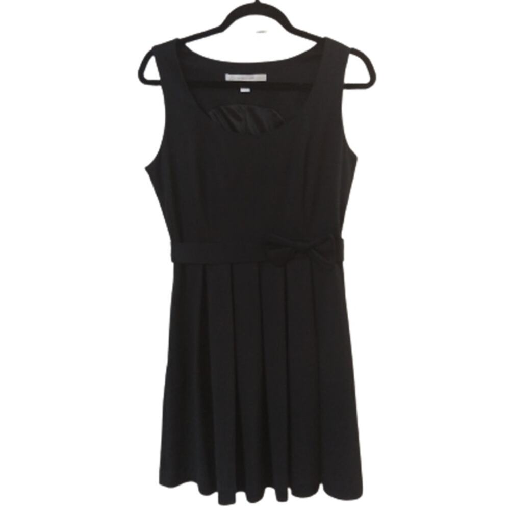 Lauren Conrad Women's Black Sleeveless Dress Size 6 Scoop-Neck Pockets Lined